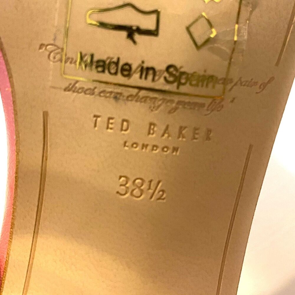 Ted Baker‎ London Milly Women's Pink Block Heels Sandals EU Size 38.5 US Size 8 - Picture 9 of 12